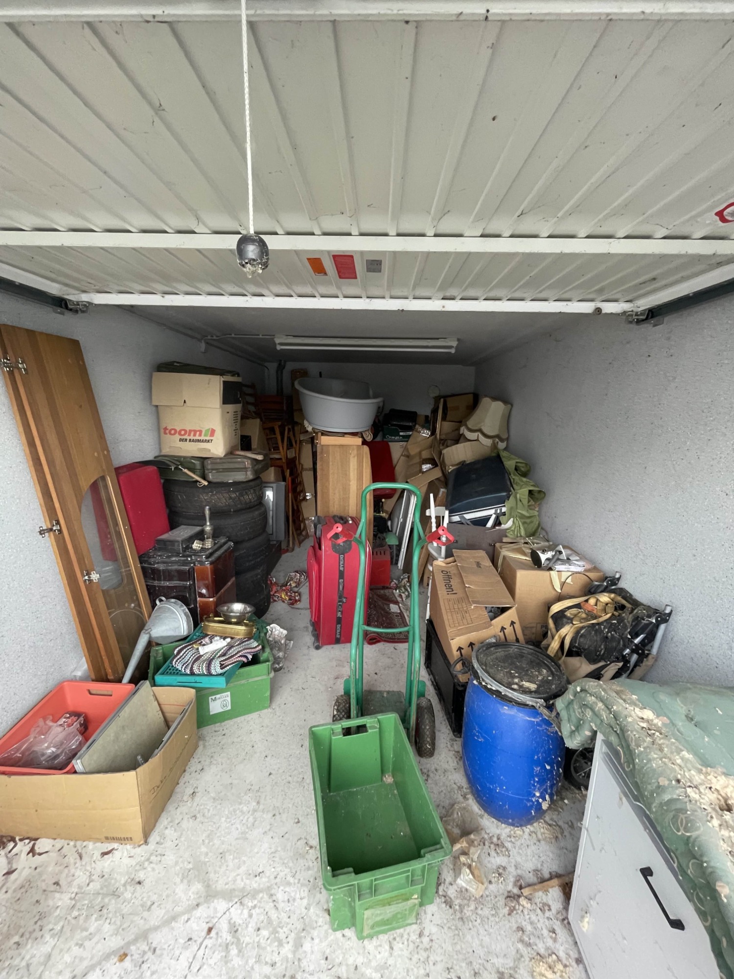 Garage vor der Räumung